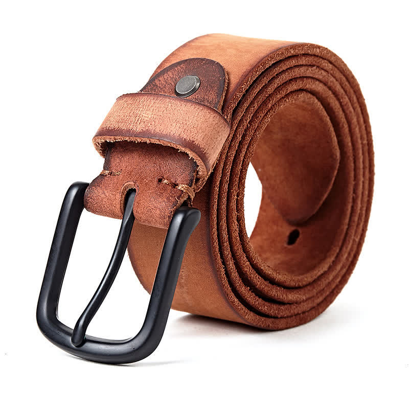 Men's Minimalist Style Dull Polish Leather Belt