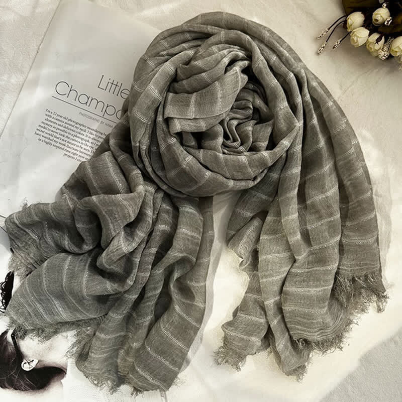 Classical Striped Pattern Four Season Thin Scarf