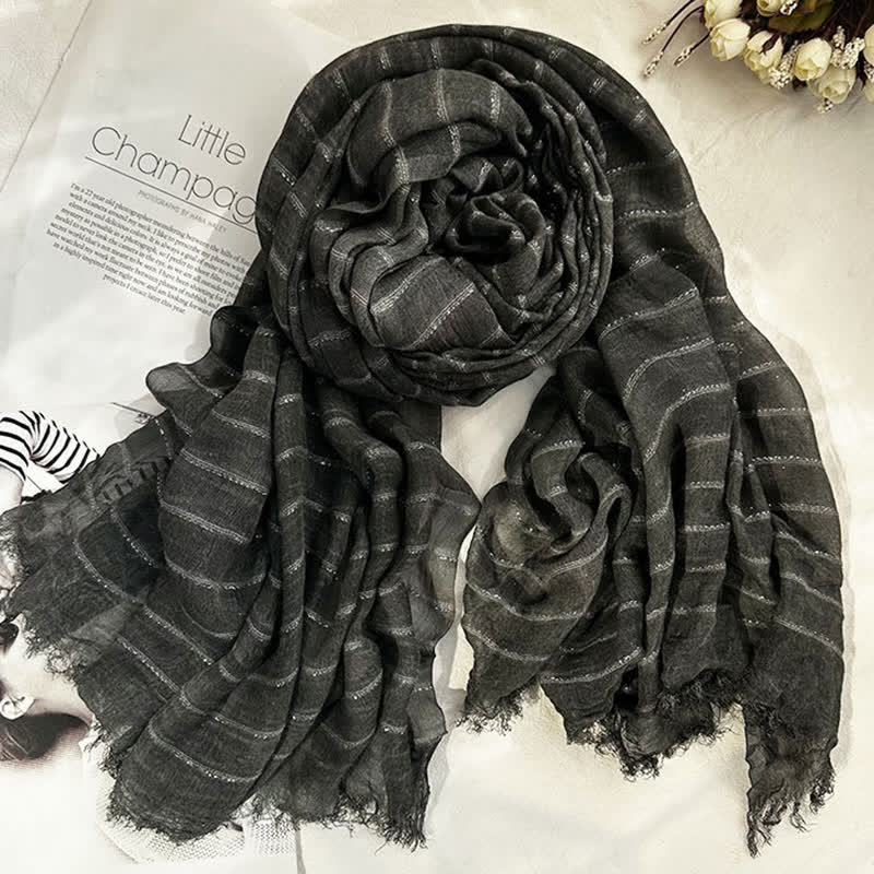 Classical Striped Pattern Four Season Thin Scarf