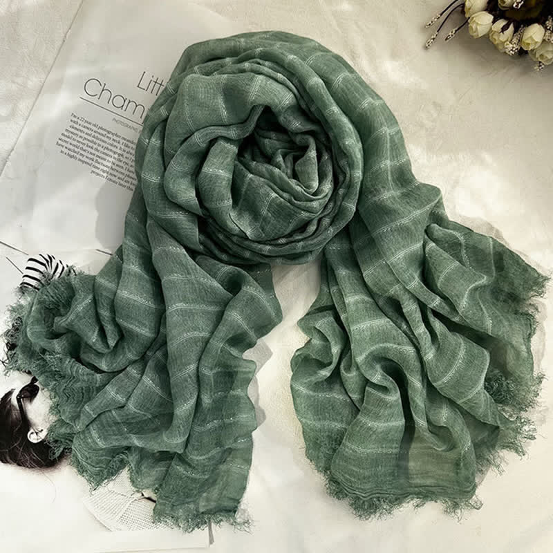 Classical Striped Pattern Four Season Thin Scarf