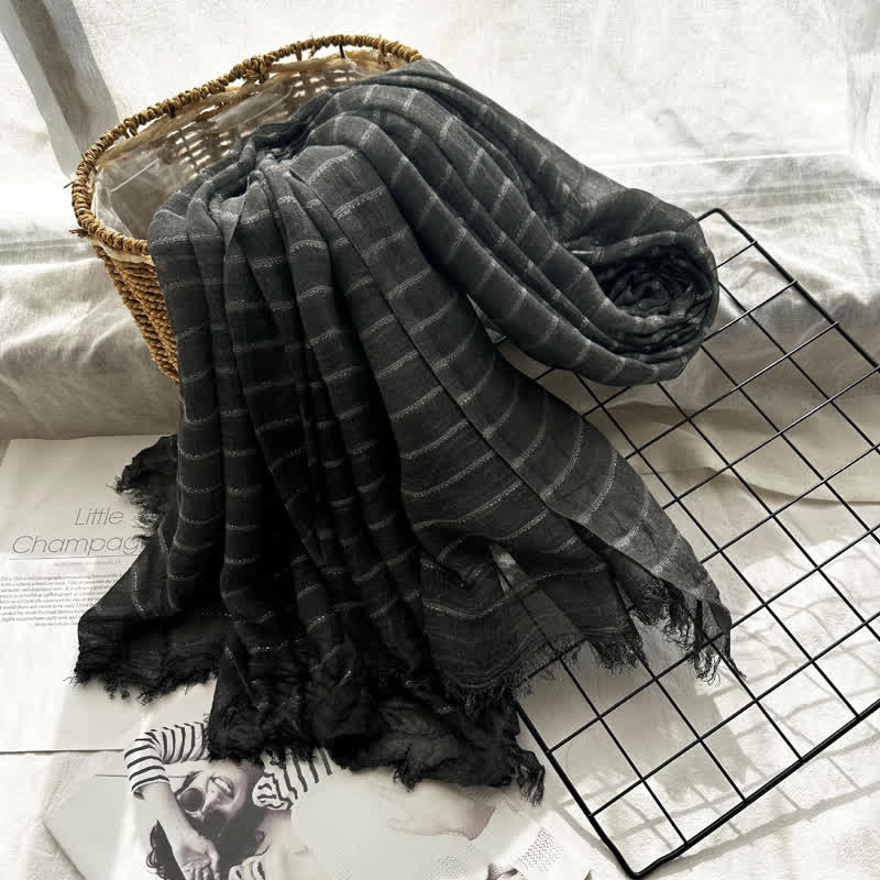 Classical Striped Pattern Four Season Thin Scarf