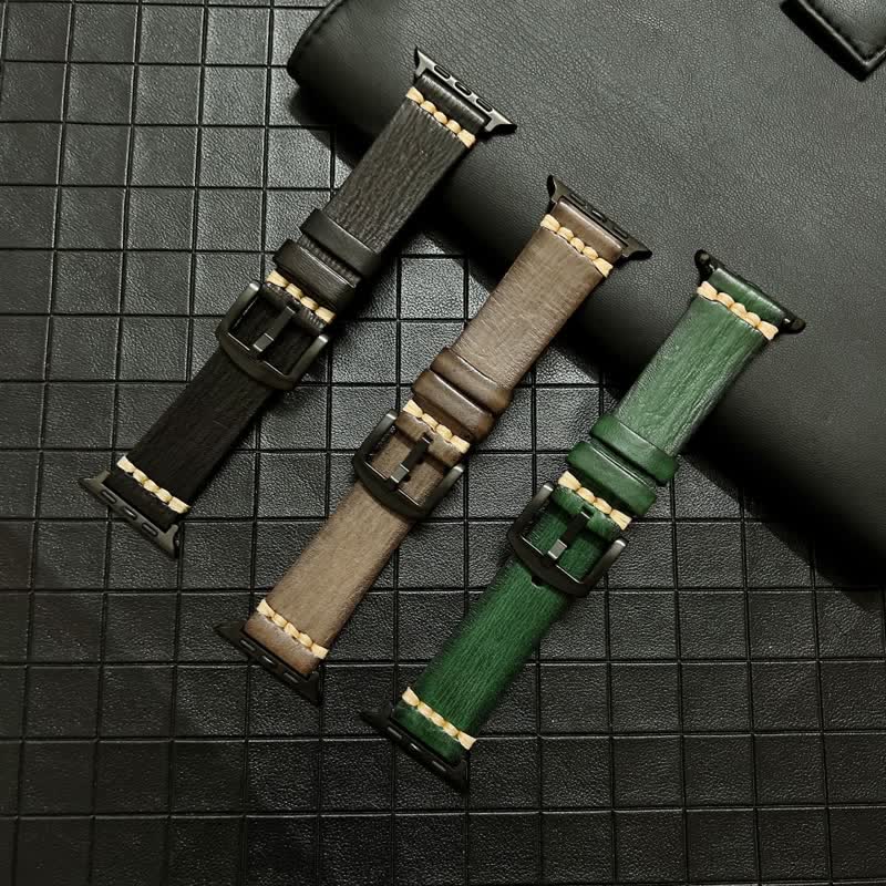 Elegant Subtle Genuine Leather Grain Watch Band