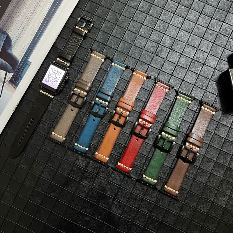 Elegant Subtle Genuine Leather Grain Watch Band