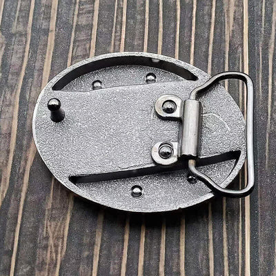 Men's DIY Sunflower Hidden Folding Knife Leather Belt