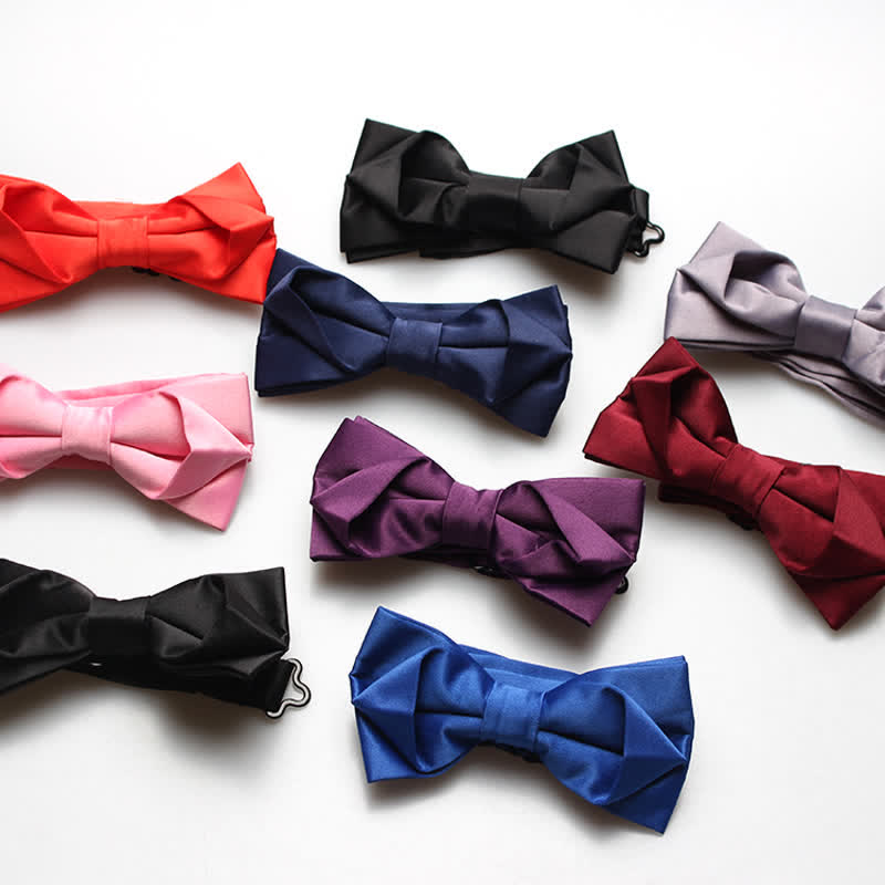 Men's Fashion Simple Solid Color Bow Tie