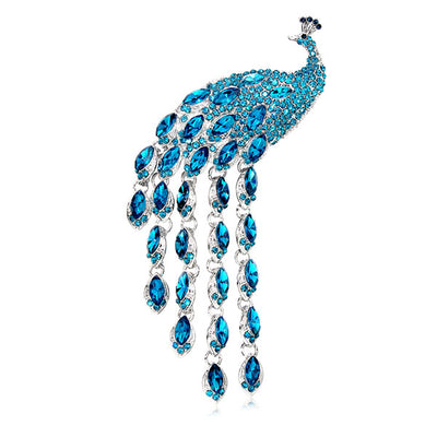 Women's Grazioso Peacock Fringe Brooch