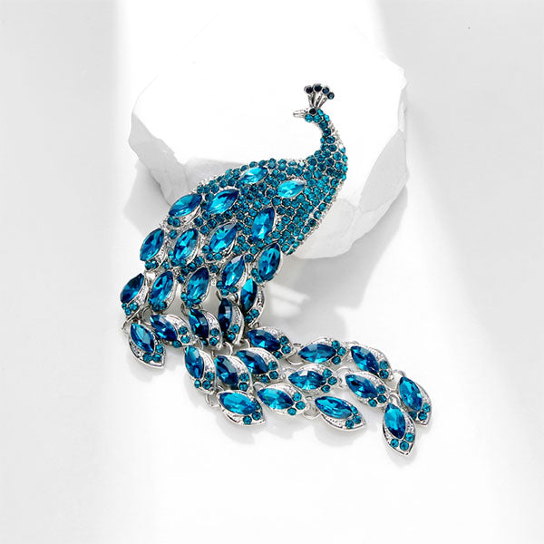 Women's Grazioso Peacock Fringe Brooch