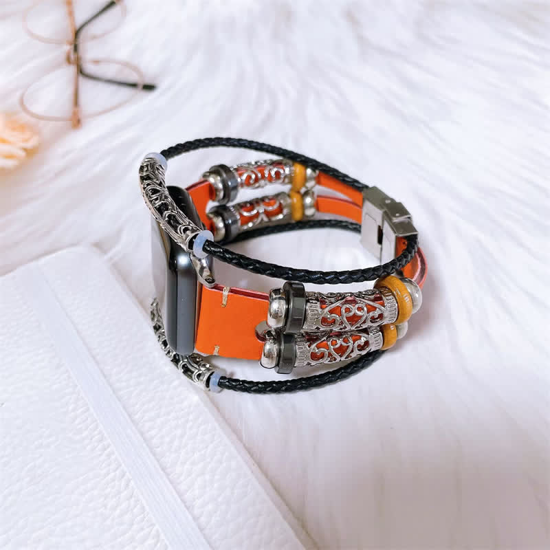 Multilayer Metal Cuff Retro Strap Watch Band