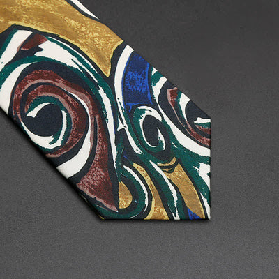 Men's Abstract Fasion Oil Painting Freedom Necktie