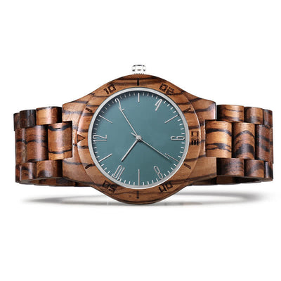 Men's Creative Two-Tone Quartz Wooden Watch