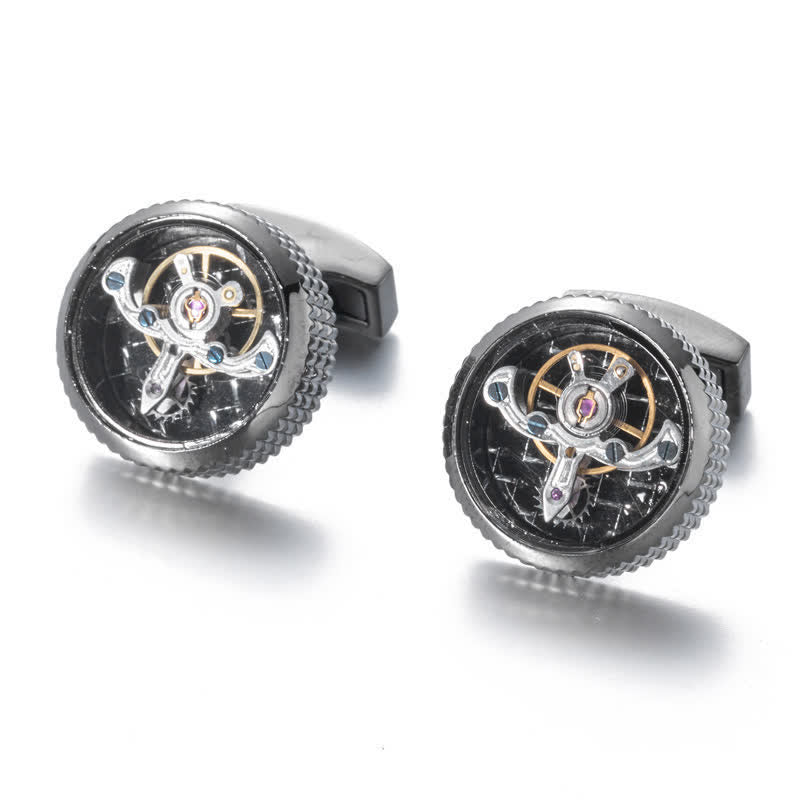 Men's Cool Tourbillon Mechanical Watch Cufflinks