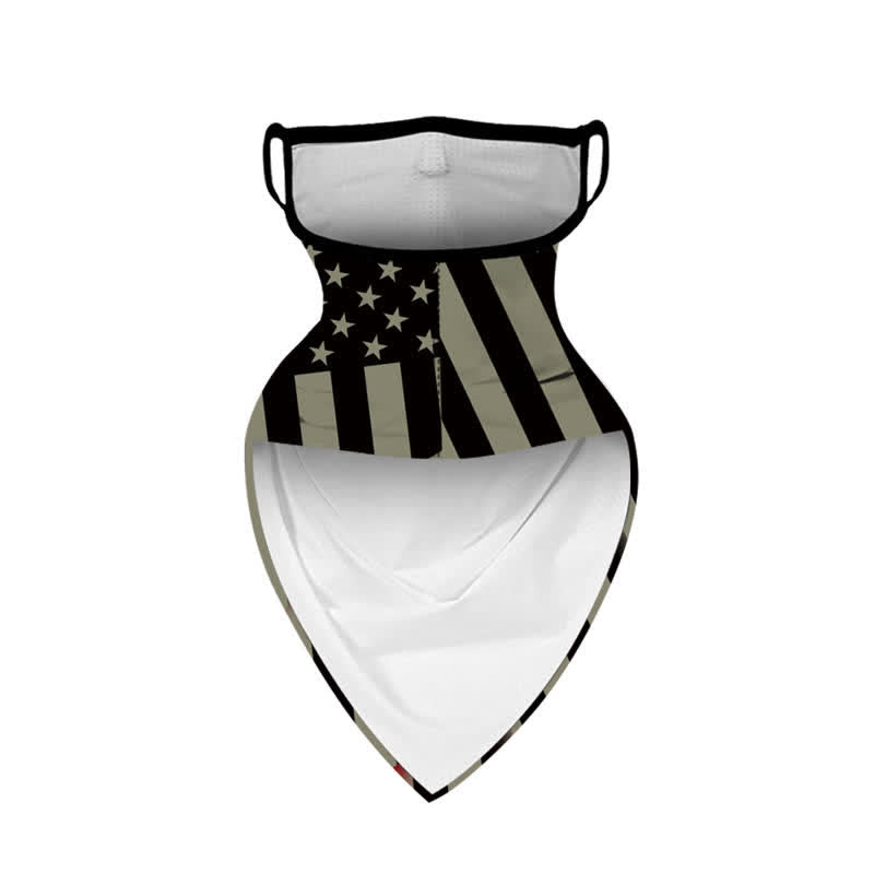 American Flag Ear Hanging Loops Face Mask Bandana