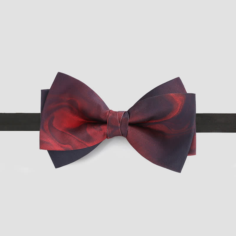 Men's Luxury Abstract Pattern Double Layered Bow Tie