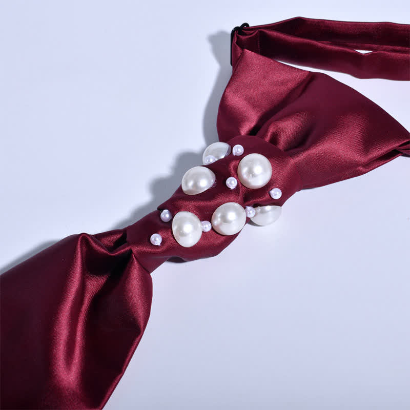 Men's Vintage Look Pearls Wedding Necktie