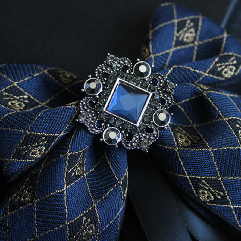 Classic British Style Ribbon Tassel Bow Tie