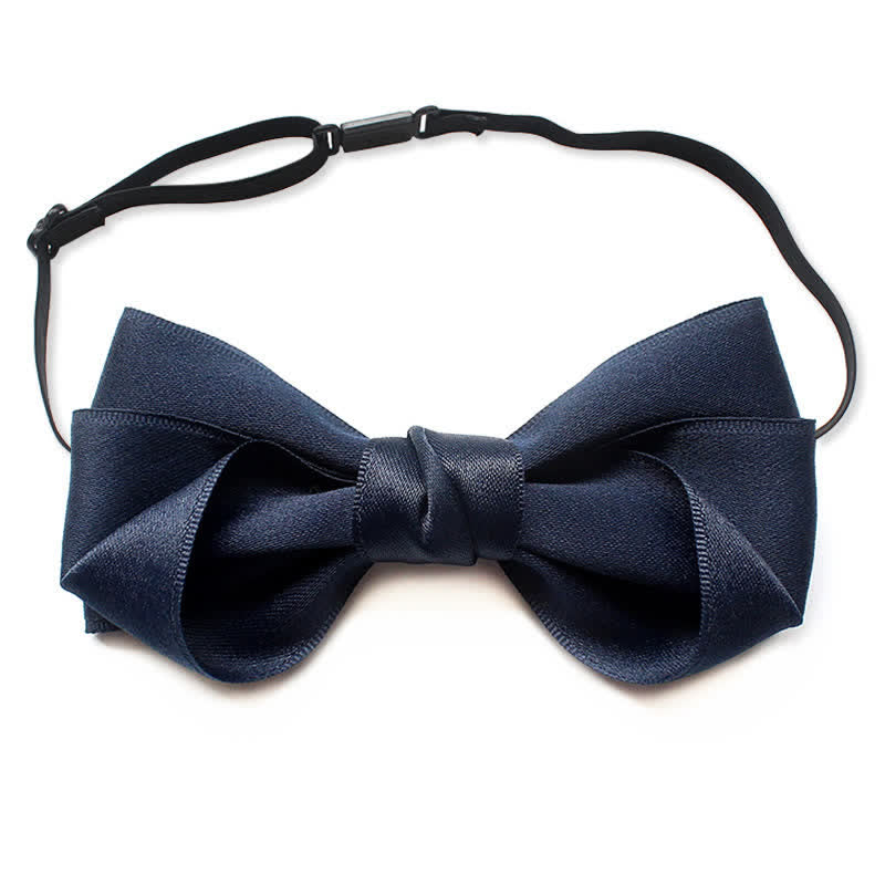 Men's Simple Trendy Soild Color Suit Shirt Bow Tie