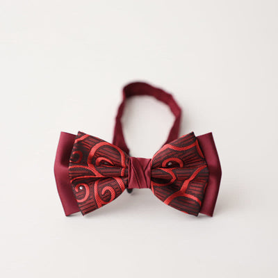 Men's Vintage Paisley Double Layered Bow Tie