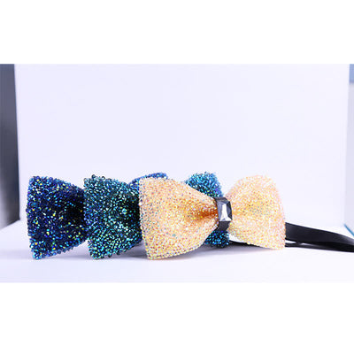 Men's Sparkle Star Glitter Crystal Bow Tie