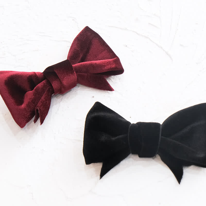 Men's Unique Bow Knot Shape Velvet Bow Tie