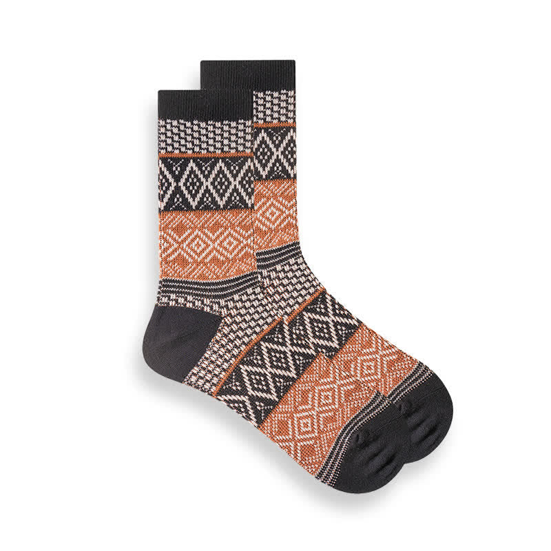 Retro National Style Ethnic Striped Socks