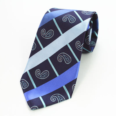3Pcs Men's Striped Paisley Mixed Pattern Necktie Set