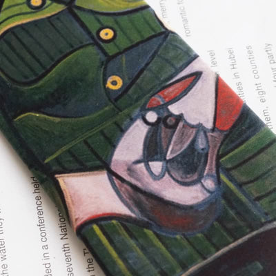 Men's The Lady In Dark Green Oil Painting Necktie