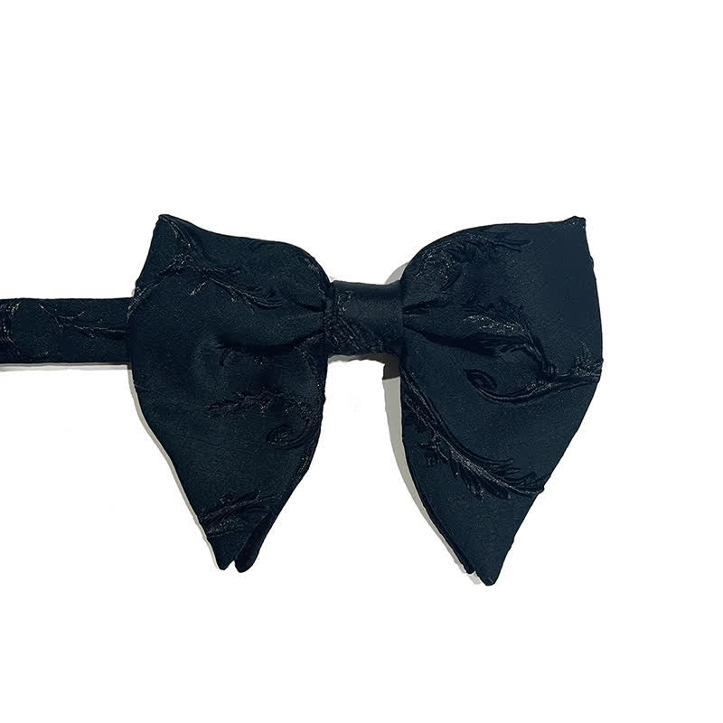 Men's Classical Floral Jacquard Oversized Pointed Bow Tie