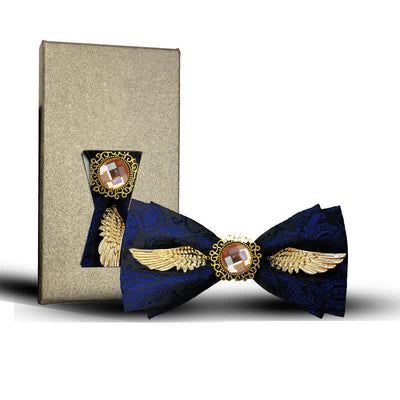 Men's Golden Wings Gemstone Suit Bow Tie