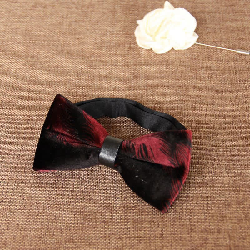 Men's Chic Luxury Velvet Banquet Suit Bow Tie