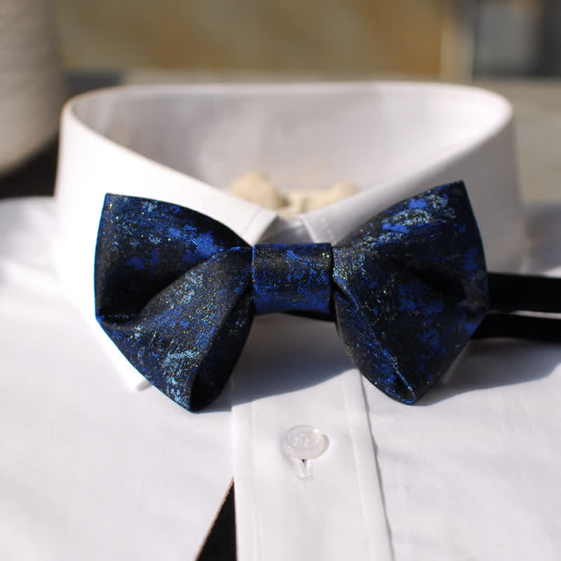 Gentlemanlike Royal Rhinestone Navy Bow Ties Bundle Set