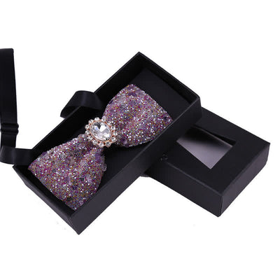 Men's Bright Beads Stone Rhinestone Bow Tie