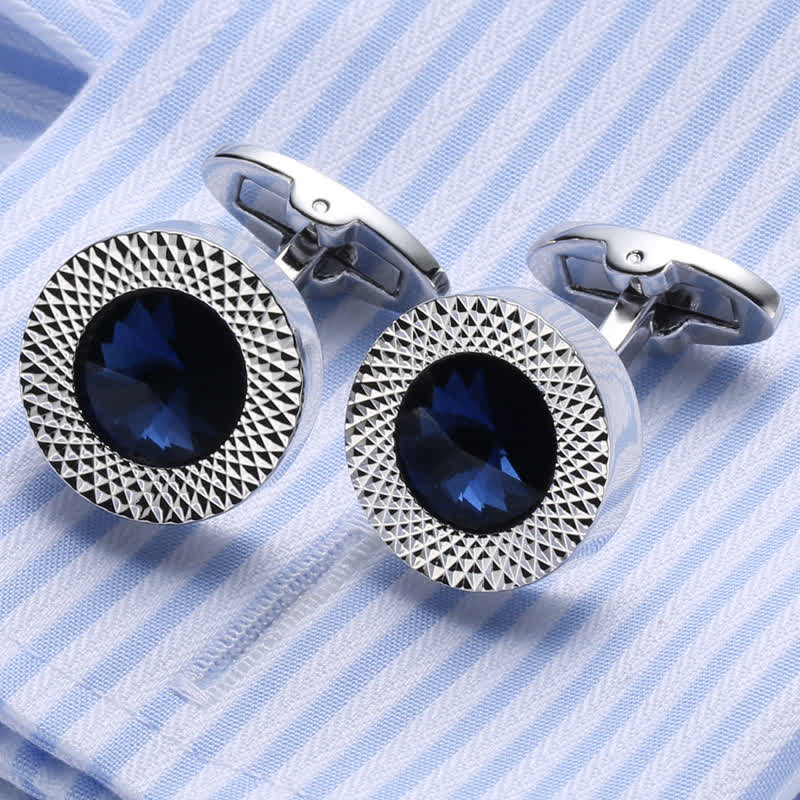 Men's Alluring Gemstone Crystal Cufflinks