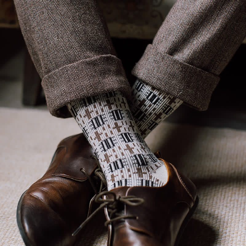 Men's Vintage Cross Gentleman Crew Socks