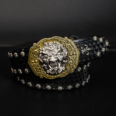 Men's Rock Monster Rivets Studded Leather Belt