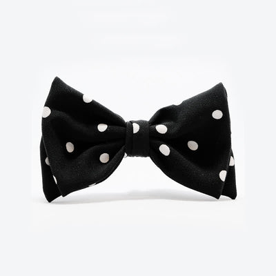 Men's Black & White Little Polka Dots Bow Tie