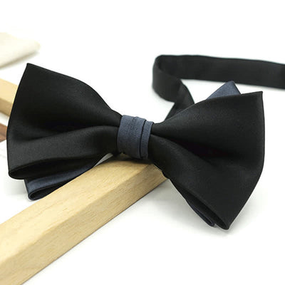 Men's Two Tone Double-Deck Wedding Business Bow Tie