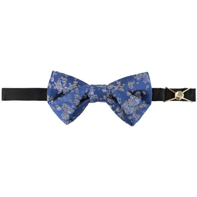 Men's Delicate Blue Floral Printed Bow Tie