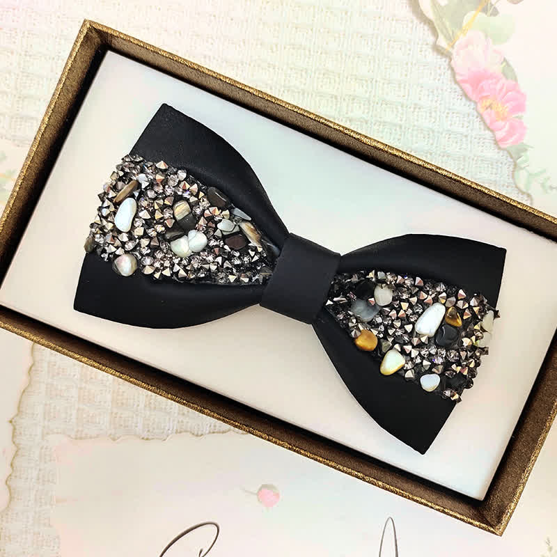 Men's Bling Sparkle Rhinestone Banquet Bow Tie