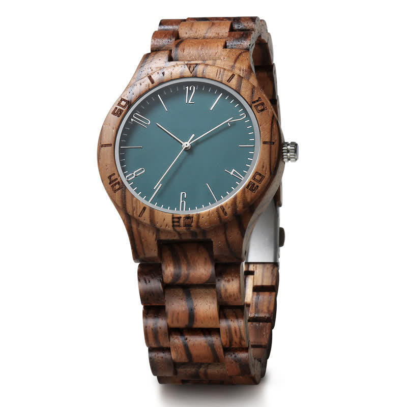 Men's Creative Two-Tone Quartz Wooden Watch