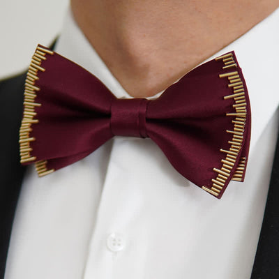 Men's Luxury Dazzling Golden Light Bow Tie