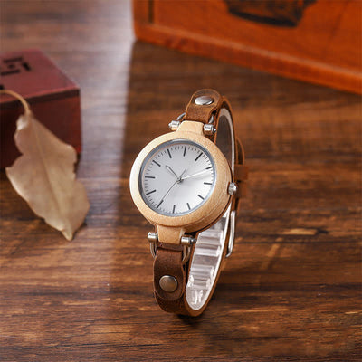 Women's Elegant Lightweight Natural Wooden Watch