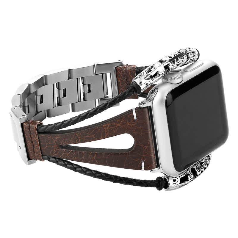 Double Twist Leather Loop Band Watch Band