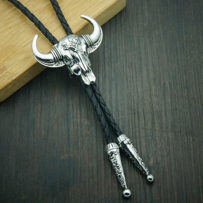 Country Texas Longhorn Bull Head Bolo Tie