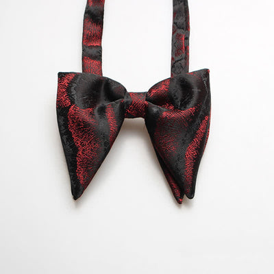 Men's Abstract Floral Oversized Pointed Bow Tie