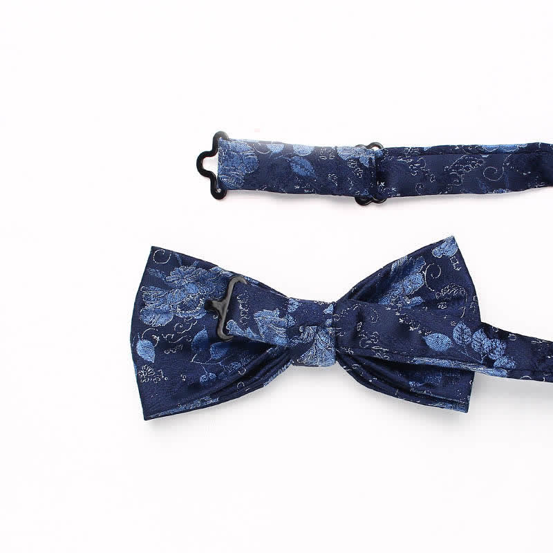 Men's Vintage Style Floral Striped Bow Tie