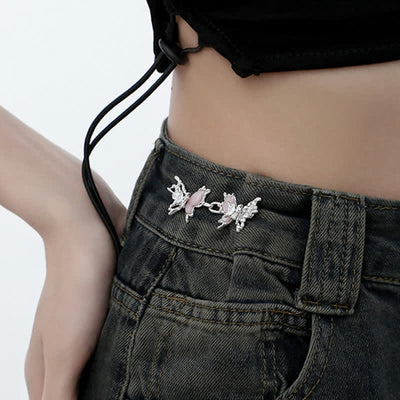 Women's Pink Metal Butterfly Belt Clip