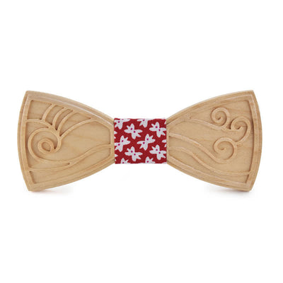 Men's Novelty Music Engraving Wooden Bow Tie