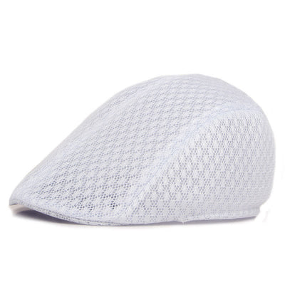 Mesh Summer Solid Color Flat Beret Hat