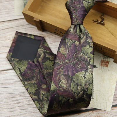 Men's Retro Timeless Floral Printed Bloom Necktie