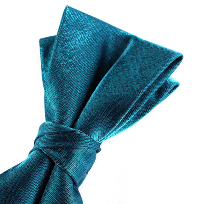 Men's Gloss Double Layer Solid Color Bow Tie